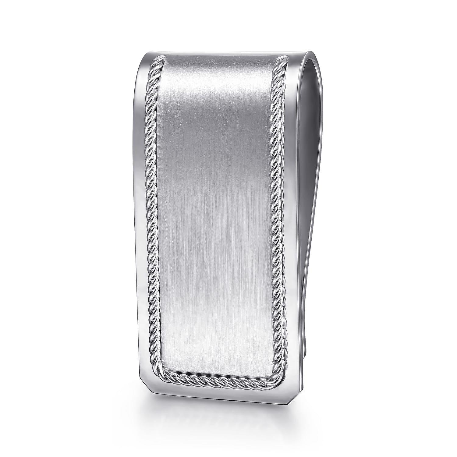 Money Clip Twisted Rope Trim 925 Sterling Silver - Shot 1