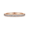 Straight Wedding Ring in 14k Rose Gold with Round Natural Diamond at Gabriel & Co.