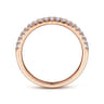 Straight Wedding Ring in 14k Rose Gold with Round Natural Diamond at Gabriel & Co.