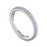Eternity Band Wedding Ring in 14k White Gold with Round Natural Diamond at Gabriel & Co.