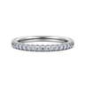 Eternity Band Wedding Ring in 14k White Gold with Round Natural Diamond at Gabriel & Co.