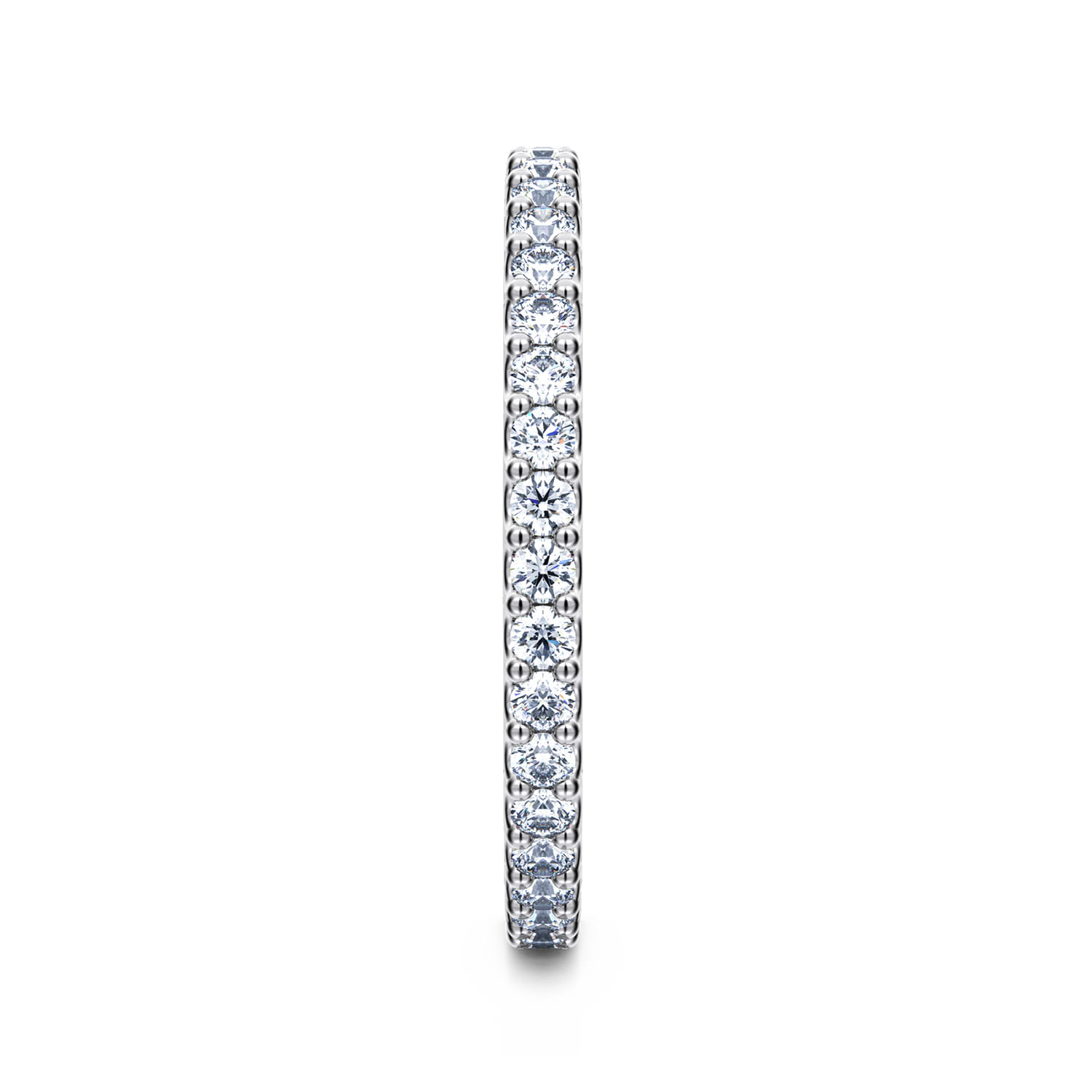 Eternity Band Wedding Ring in 14k White Gold with Round Natural Diamond at Gabriel & Co. - Shot 4