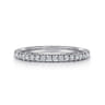 Eternity Band Wedding Ring in 14k White Gold with Round Natural Diamond at Gabriel & Co.