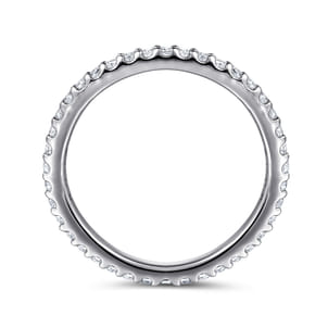 Montreal - 14K White Gold French Pave Set Diamond Eternity Band