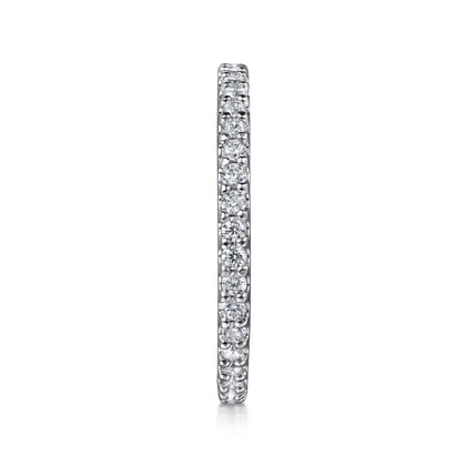 Montreal - 14K White Gold French Pave Set Diamond Eternity Band