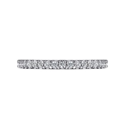 Montreal - 14K White Gold French Pave Set Diamond Eternity Band