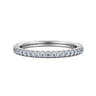 Eternity Band Wedding Ring in 14k White Gold with Round Natural Diamond at Gabriel & Co.