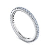 Eternity Band Wedding Ring in 14k White Gold with Round Natural Diamond at Gabriel & Co.