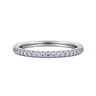 Eternity Band Wedding Ring in 14k White Gold with Round Natural Diamond at Gabriel & Co.