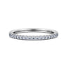 Eternity Band Wedding Ring in 14k White Gold with Round Natural Diamond at Gabriel & Co.