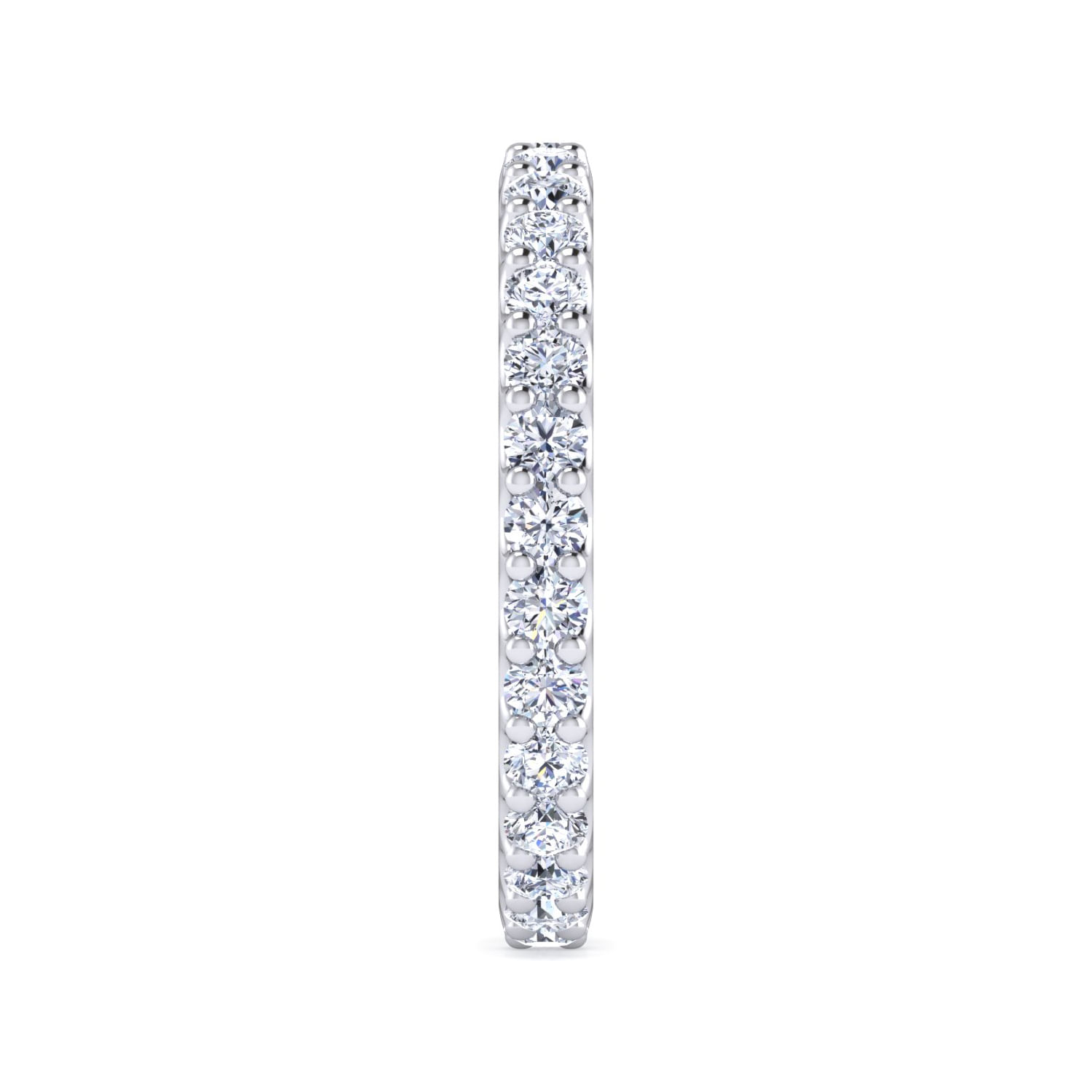 Eternity Band Wedding Ring in 14k White Gold with Round Natural Diamond at Gabriel & Co. - Shot 4