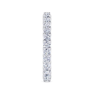 Montreal - 14K White Gold French Pave Set Diamond Eternity Band