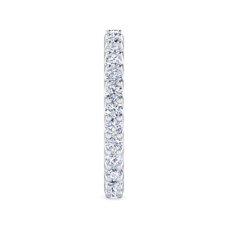 Montreal - 14K White Gold French Pave Set Diamond Eternity Band