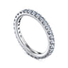 Eternity Band Wedding Ring in 14k White Gold with Round Natural Diamond at Gabriel & Co.