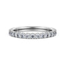 Eternity Band Wedding Ring in 14k White Gold with Round Natural Diamond at Gabriel & Co.