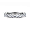 Eternity Band Wedding Ring in 14k White Gold with Round Natural Diamond at Gabriel & Co.