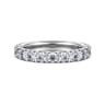 Eternity Band Wedding Ring in 14k White Gold with Round Natural Diamond at Gabriel & Co.