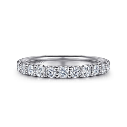 Montreal - 14K White Gold French Pave Set Diamond Eternity Band