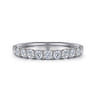 Eternity Band Wedding Ring in 14k White Gold with Round Natural Diamond at Gabriel & Co.