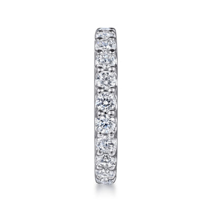 Montreal - 14K White Gold French Pave Set Diamond Eternity Band