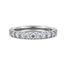 Eternity Band Wedding Ring in 14k White Gold with Round Natural Diamond at Gabriel & Co.