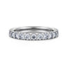 Eternity Band Wedding Ring in 14k White Gold with Round Natural Diamond at Gabriel & Co.