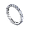 Eternity Band Wedding Ring in 14k White Gold with Round Natural Diamond at Gabriel & Co.