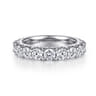 Straight Wedding Ring in 14k White Gold with Round Natural Diamond at Gabriel & Co.