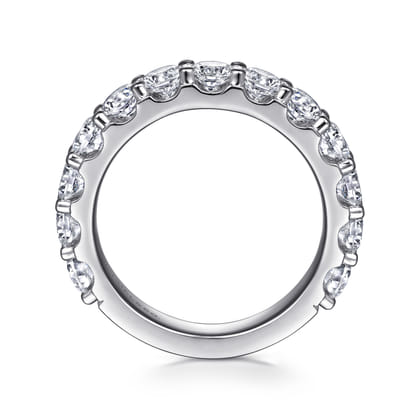 Montreal - 14K White Gold Shared Prong Diamond Wedding Band