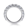 Straight Wedding Ring in 14k White Gold with Round Natural Diamond at Gabriel & Co.