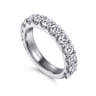 Straight Wedding Ring in 14k White Gold with Round Natural Diamond at Gabriel & Co.