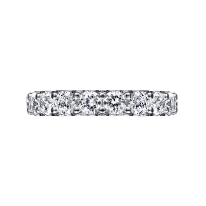 Montreal - 14K White Gold Shared Prong Diamond Wedding Band