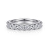 Straight Wedding Ring in 14k White Gold with Round Natural Diamond at Gabriel & Co.