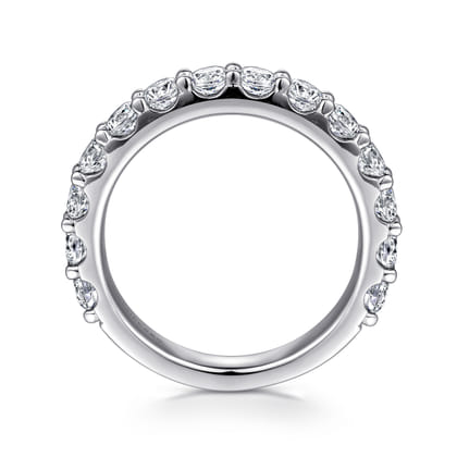 Montreal - 14K White Gold Shared Prong Diamond Wedding Band