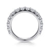 Straight Wedding Ring in 14k White Gold with Round Natural Diamond at Gabriel & Co.
