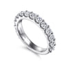 Straight Wedding Ring in 14k White Gold with Round Natural Diamond at Gabriel & Co.