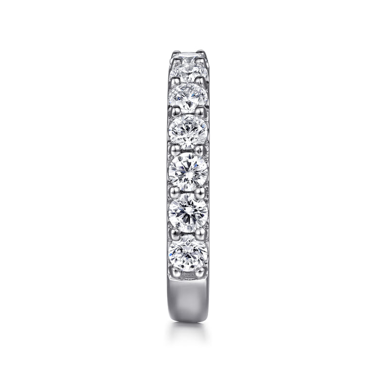 Straight Wedding Ring in 14k White Gold with Round Natural Diamond at Gabriel & Co. - Shot 4