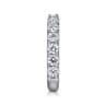 Straight Wedding Ring in 14k White Gold with Round Natural Diamond at Gabriel & Co.