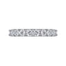 Straight Wedding Ring in 14k White Gold with Round Natural Diamond at Gabriel & Co.