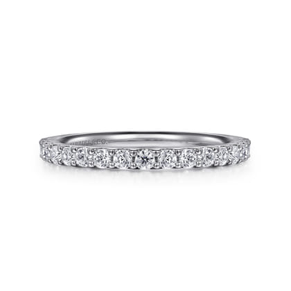 Montreal - 14K White Gold Shared Prong Diamond Wedding Band