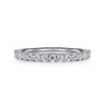 Straight Wedding Ring in 14k White Gold with Round Natural Diamond at Gabriel & Co.