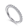 Straight Wedding Ring in 14k White Gold with Round Natural Diamond at Gabriel & Co.