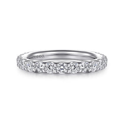 Montreal - 14K White Gold Shared Prong Diamond Wedding Band