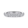 Straight Wedding Ring in 14k White Gold with Round Natural Diamond at Gabriel & Co.