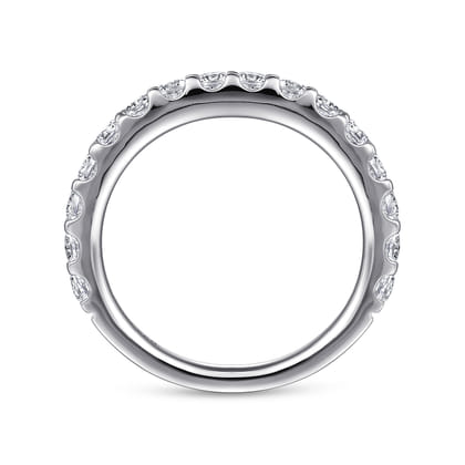 Montreal - 14K White Gold Shared Prong Diamond Wedding Band