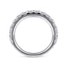 Straight Wedding Ring in 14k White Gold with Round Natural Diamond at Gabriel & Co.