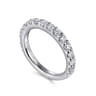 Straight Wedding Ring in 14k White Gold with Round Natural Diamond at Gabriel & Co.