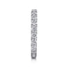 Straight Wedding Ring in 14k White Gold with Round Natural Diamond at Gabriel & Co.