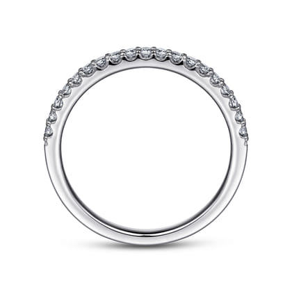 Montreal - 14K White Gold Shared Prong Diamond Wedding Band