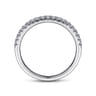 Straight Wedding Ring in 14k White Gold with Round Natural Diamond at Gabriel & Co.